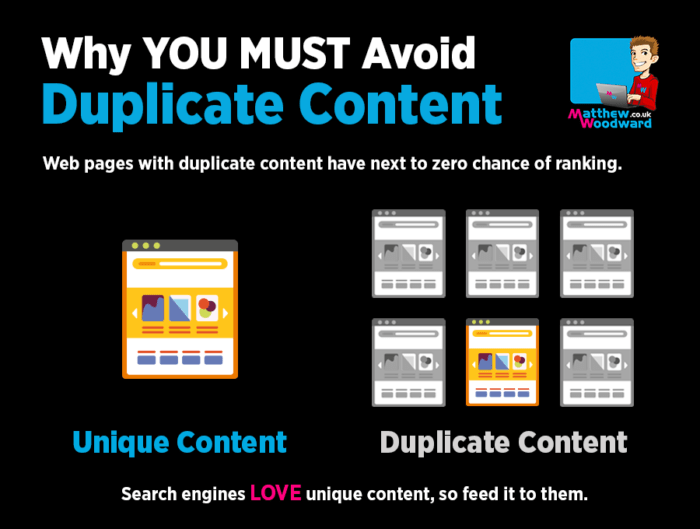 Why you must avoid duplicate content?