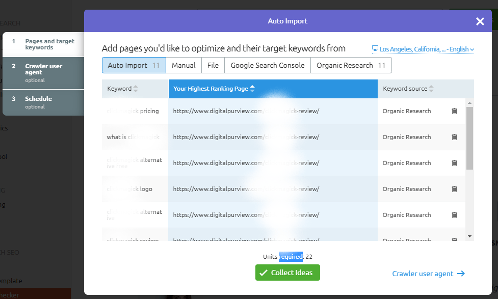 on page seo checker - select pages