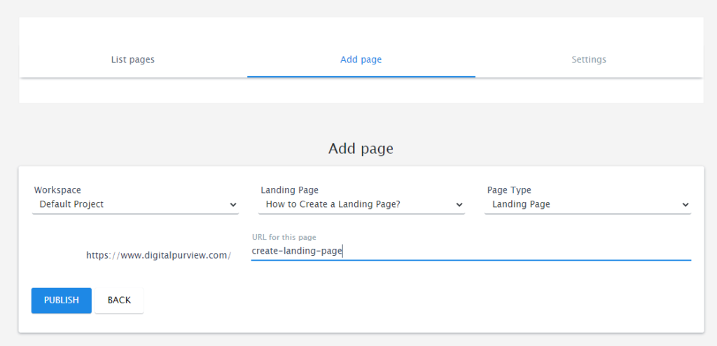 Instapage - WordPress plugin choose page