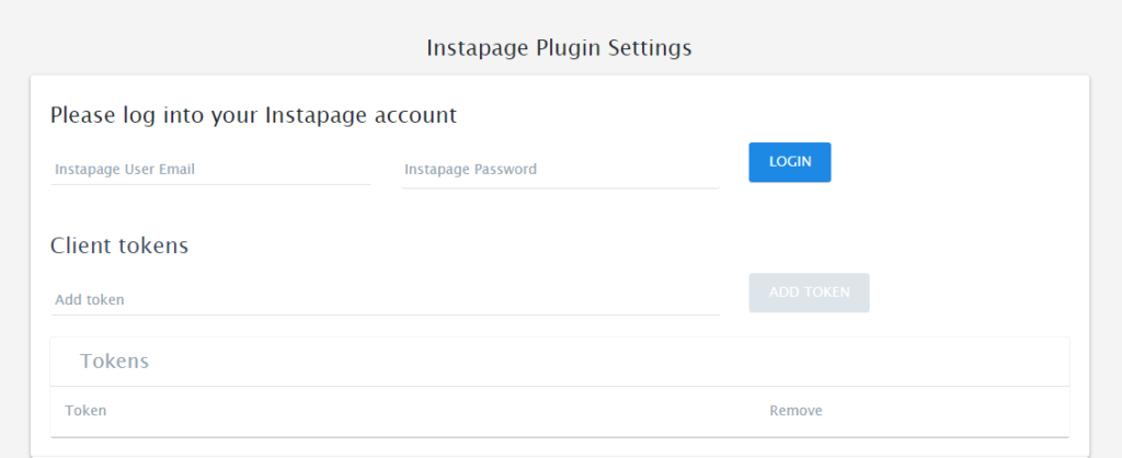 Instapage - WordPress plugin login