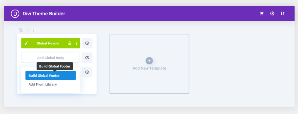 Default template - Build Global Footer