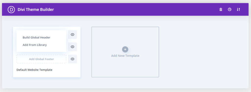 Default template - Build Global Header