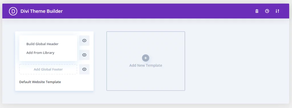 Default template - Build Global Header