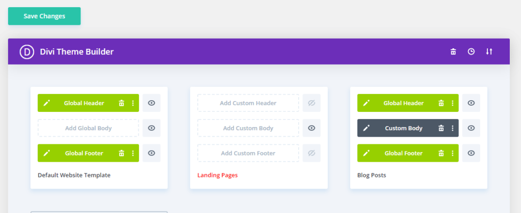 divi theme builder save